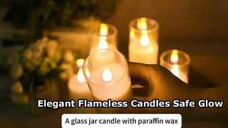 Elegant Flameless Glass Candles for Home Decor