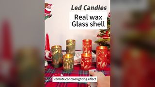 Elegant LED Christmas Candle Set for Cozy Holiday Decor