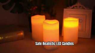 LED Flameless Candles Remote Control Paraffin Wax